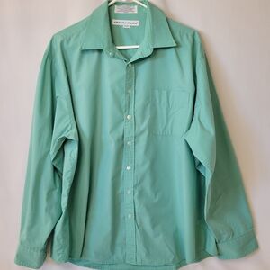 Mint Green Men's Casual Button Down Shirt